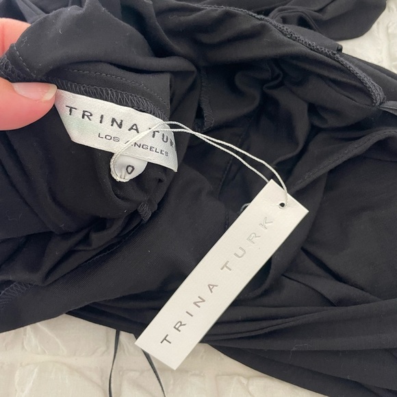 Trina Turk Strappy Waist Tie Black Jumpsuit - Picture 3 of 5